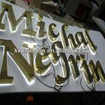 High quality stainless steel backlit led sign led sign