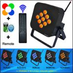 HOT SALES 9PCS 10W RGBWA 5in1 battery powered wireless dmx led light DM-L9P10-IR