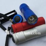 hotsell aluminium mini super led flashlight 9 LED promotional flashlight YF-2022