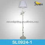 Iron art indoor single light floor lamp with fabric shade SL0924-1