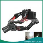 LED 120 Lumen 3 Mode Focus Headlamp Light 3pcs AAA Batteries Black Red 89003993