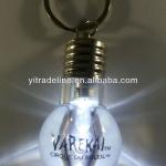 Light bulb shape flashlight with swivel keychain YIF1131