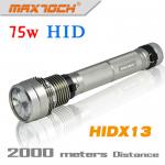 Maxtoch HIDX13 USB And Digital Display Battery Superbright 75W HID Torch HIDX13