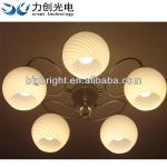 Minimalist design modern glass iron pendant/ceiling lighting MX-2081+5