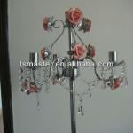 modern crystal floor standing lamp with ceramic flower GL063-4