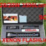 New 35/28/20W 3500Lumen HID Xenon 4400mAh Torch Flashlight Camping &amp; Hiking 35W 4400