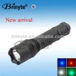 New Arrive D158 White/Red/Green/Blue Beam Color LED Hunting Flashlights D158