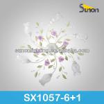 New glass shade flowers decorative modern ceiling lamp SX1057-6+1