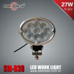 oval 27w cree led machine work light, led construction light, off road vehicle light_SM-630 SM-630