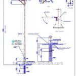 Perfect Formance HDG 4M Conical Pole with Flange SP1010