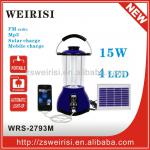 Rechargeable indoor solar lantern with mobile phone charger and radio WRS-2793M