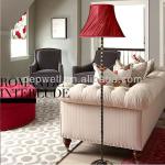 Red Fabric Shade Modern Indoor Floor Lamp POF121003