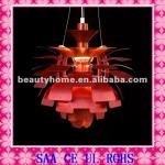 Red Modern Aluminum Lamp/Silver Artichoke Pendant Lamp/Silver Aluminum lighting C8201 C8201