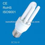 RoHS CE SGS 9MM 9W 3U ENERGY SAVING LIGHT BULBS SC3U-9-9W