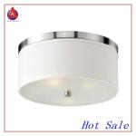 round white textured linen shade ceiling lamp modern by Amay Lighting MC2010-L MC2010-L