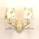 Rural floral fabric colorful wall lamp,classic wall light WL039