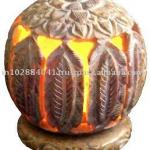 Soapstone Tealight Candle Lamps ~ Antique T-Light Candle Lantern ~ Hurricane Oil Lamps ~Decorative Tea Lights Lamp TLC-6002