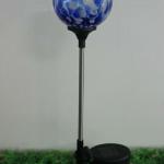 Solar garden light -matal pole, bule color glass ball KDML-M10025-A KDML-I10036-A