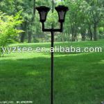 Solar outdoor garden lights / led aluminum double lamppost ZK7054