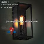 square black metal wall lamp,glass shade wall lamp,MBJ0262-1 MBJ0262-1