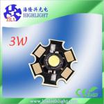 Star shape 3w high power led with heatsink the aluminium plate HLX-P8D3W