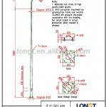 Street Light Pole 10m Octagonal-10m