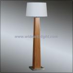 Zebra Wood With Brushed Nickel Accents Hotel Floor Lamp/Light F20066